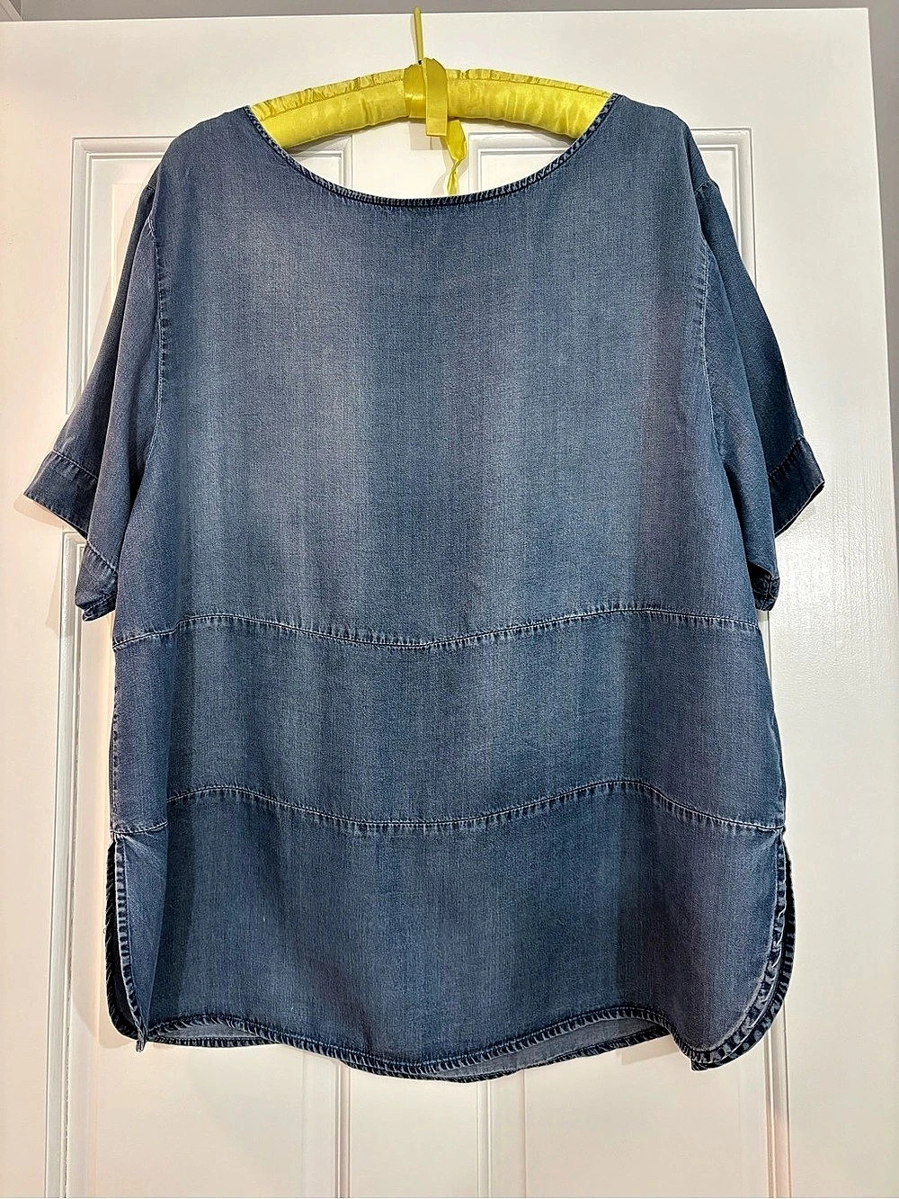 Lane Bryant Chambray Denim Flowy Lyocell Tunic Size 1X